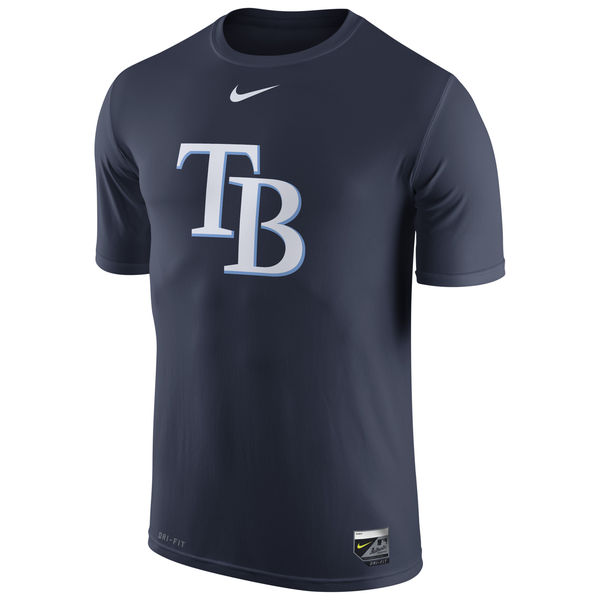 MLB Men Tampa Bay Rays Nike Authentic Collection Legend Logo 1.5 Performance TShirt  Navy->->Sports Accessory